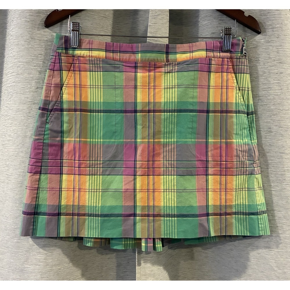 Polo Golf Skirt Scort Ralph Lauren Plaid Ladies Size 4 Pastels Athletic